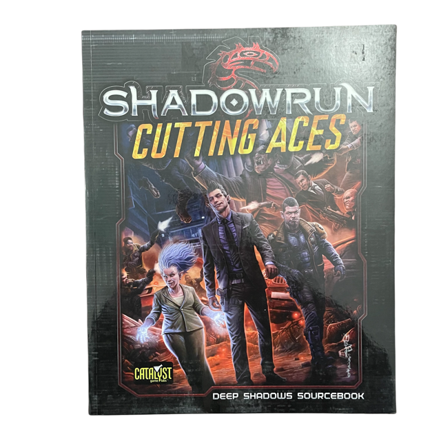 Shadowrun RPG Cutting Aces Deep Shadows Sourcebook Softback Pre-Owned