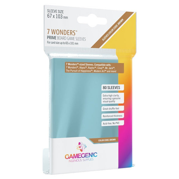 Gamegenic Prime Board Game Sleeves: 7 Wonders Accessories - Board Game Sleeves