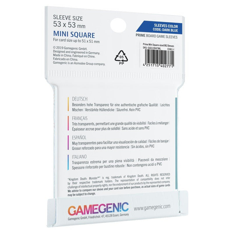 Gamegenic Prime Board Game Sleeves: Mini Square Accessories - Board Game Sleeves