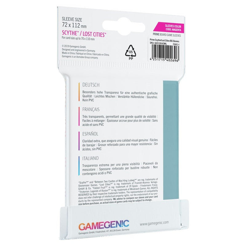 Gamegenic Prime Board Game Sleeves: Scythe / Lost Cities Accessories - Board Game Sleeves