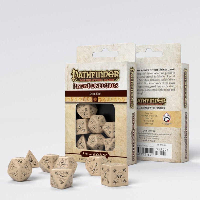Q-Workshop Pathfinder Tyrant's Grasp Würfel-Set – Künstlerisches RPG-Zubehör