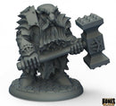 Reaper Bones Black: Dark Dwarf Pounder 44010 RPG - Miniatures