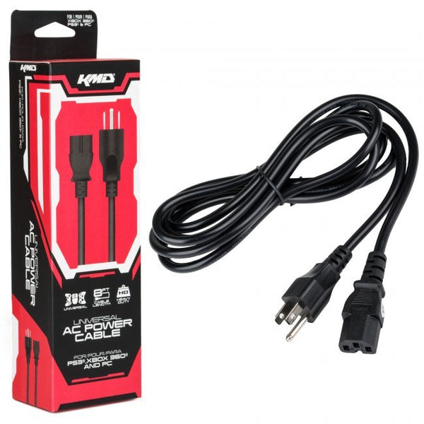 Universal AC Power Cable for PS3/360/PC Accessories - Video Game - Cables & Adapters - Power