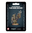 Warhammer 40K Death Guard Plague Marine Icon Bearer Miniatures - Models